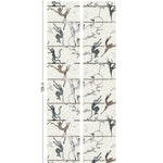 Balancing Act (Cream) wallpaper features colorful dancing monkeys and rabbits on a cream background