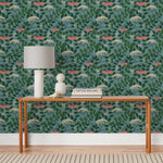 Featuring vibrant blossoms set against lush foliage, the elderberry plant is the inspiration for Elder wallpaper. Before and after.
