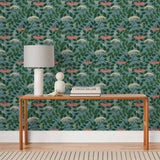 Featuring vibrant blossoms set against lush foliage, the elderberry plant is the inspiration for Elder wallpaper. Before and after.