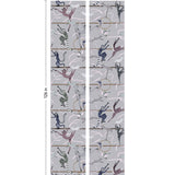 Balancing Act (Light Gray) wallpaper features colorful dancing monkeys and rabbits on a light gray background