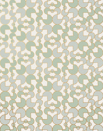 Arcade (Celadon) wallpaper features modern, geometric lines and shapes in shades of green
